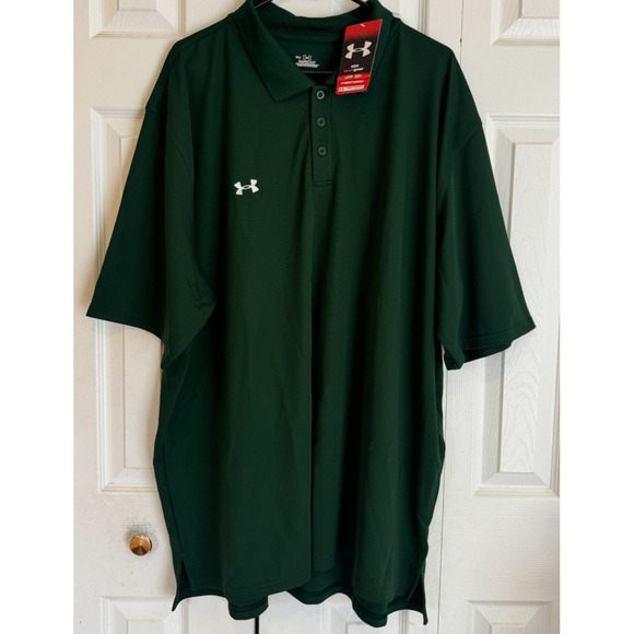 Under Armour Other - NEW Under Armour UA Heat Gear SPF 30 Dk Green Polo Shirt Logo Men's Size 3XL